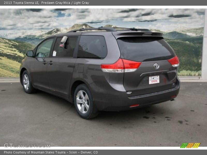 Predawn Gray Mica / Light Gray 2013 Toyota Sienna LE