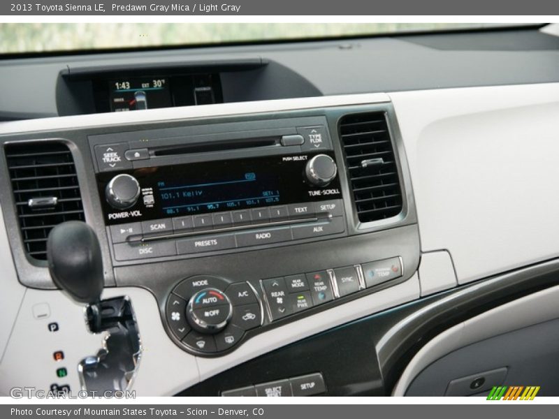 Predawn Gray Mica / Light Gray 2013 Toyota Sienna LE
