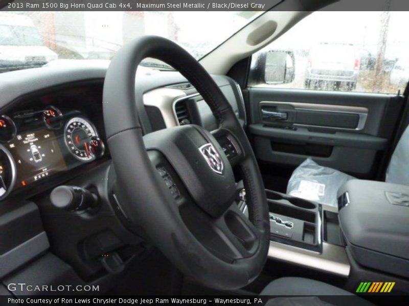 Maximum Steel Metallic / Black/Diesel Gray 2013 Ram 1500 Big Horn Quad Cab 4x4