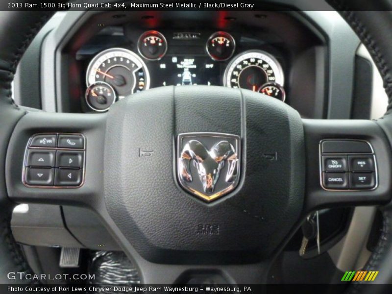 Maximum Steel Metallic / Black/Diesel Gray 2013 Ram 1500 Big Horn Quad Cab 4x4