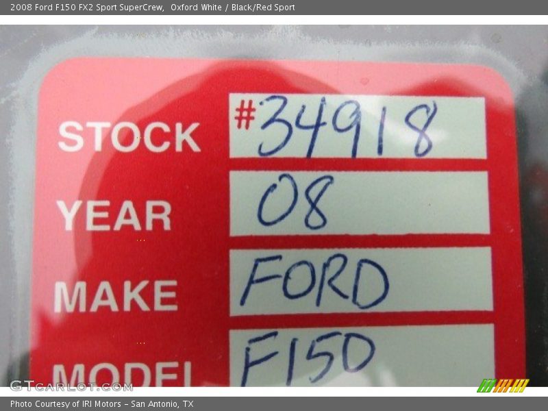 Oxford White / Black/Red Sport 2008 Ford F150 FX2 Sport SuperCrew