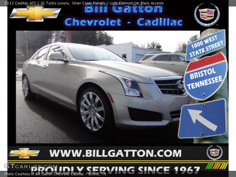 Silver Coast Metallic / Light Platinum/Jet Black Accents 2013 Cadillac ATS 2.0L Turbo Luxury