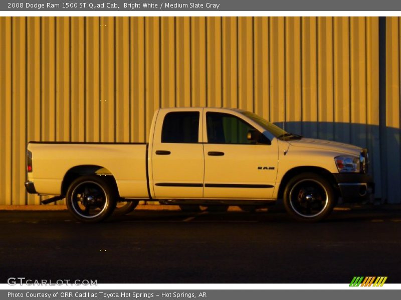 Bright White / Medium Slate Gray 2008 Dodge Ram 1500 ST Quad Cab