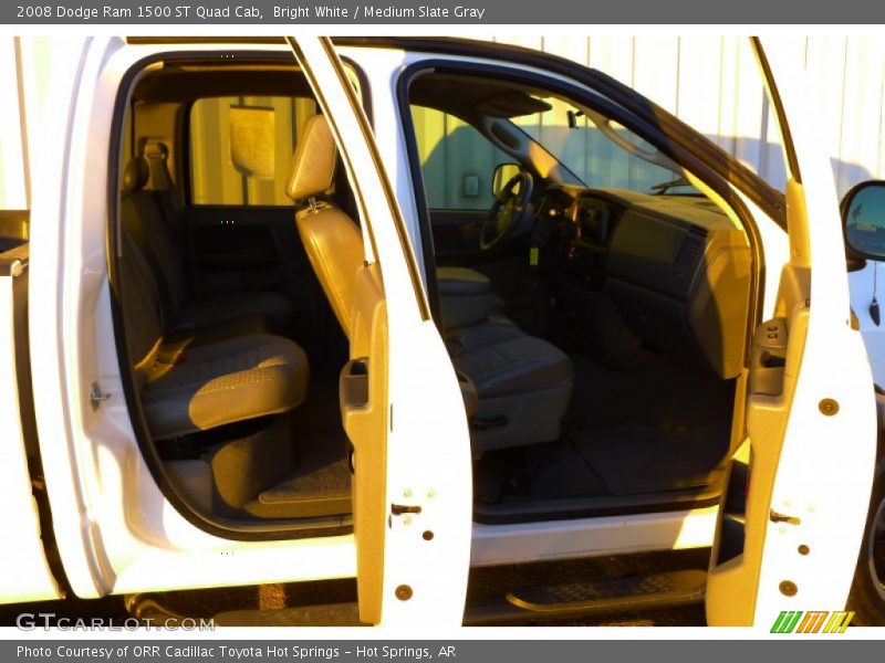 Bright White / Medium Slate Gray 2008 Dodge Ram 1500 ST Quad Cab