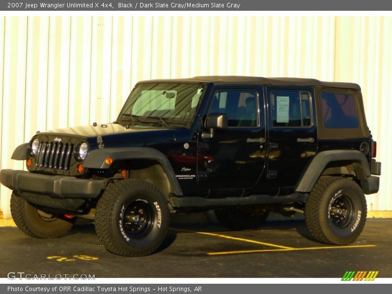 Black / Dark Slate Gray/Medium Slate Gray 2007 Jeep Wrangler Unlimited X 4x4