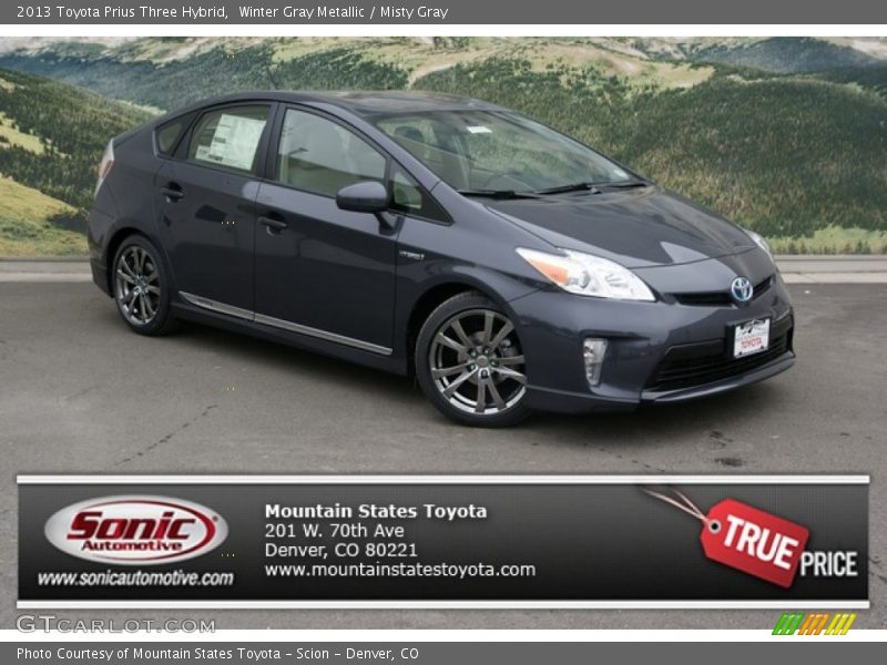 Winter Gray Metallic / Misty Gray 2013 Toyota Prius Three Hybrid