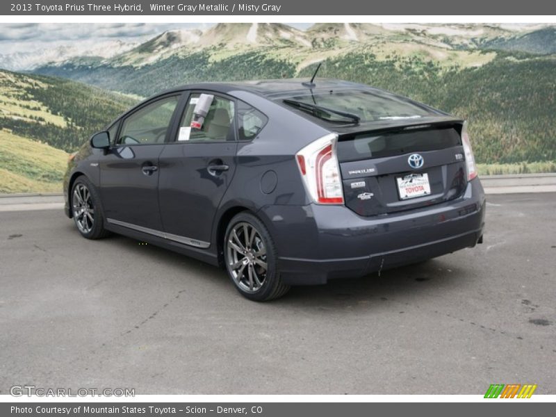 Winter Gray Metallic / Misty Gray 2013 Toyota Prius Three Hybrid