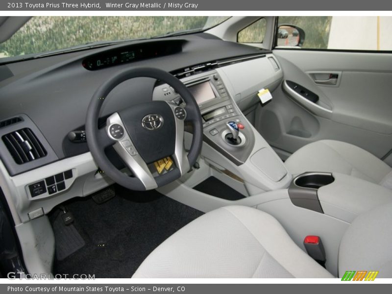 Winter Gray Metallic / Misty Gray 2013 Toyota Prius Three Hybrid