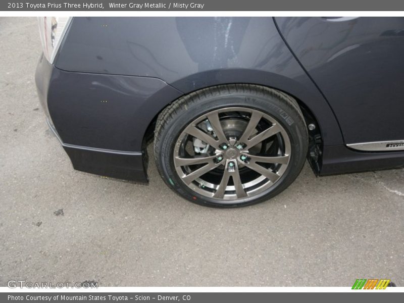 Winter Gray Metallic / Misty Gray 2013 Toyota Prius Three Hybrid