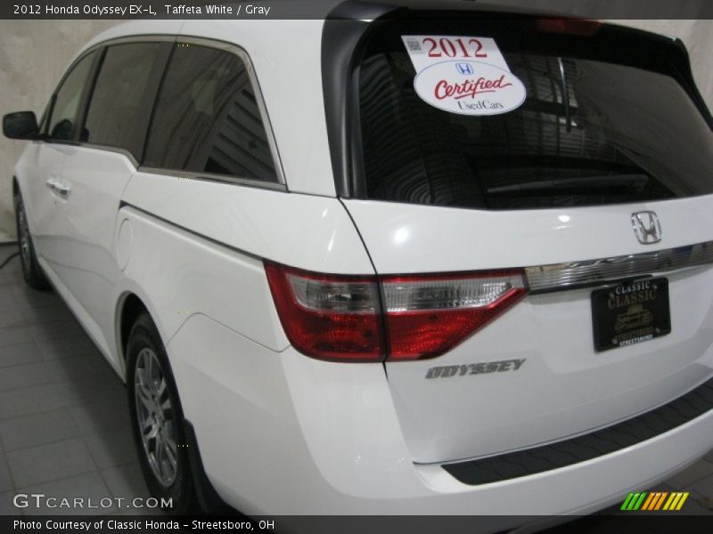 Taffeta White / Gray 2012 Honda Odyssey EX-L