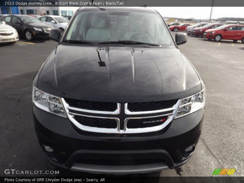 Brilliant Black Crystal Pearl / Black/Tan 2013 Dodge Journey Crew