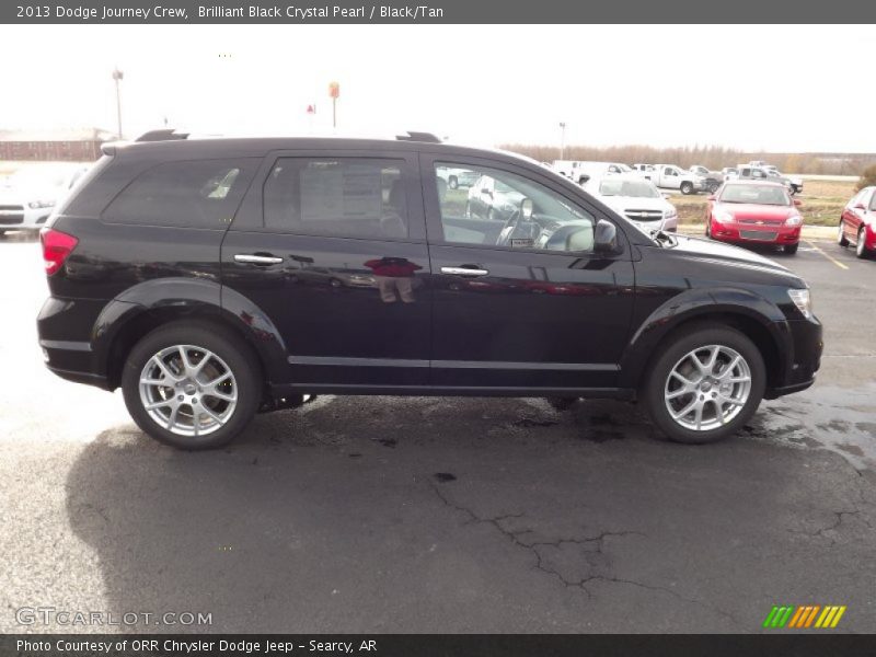 Brilliant Black Crystal Pearl / Black/Tan 2013 Dodge Journey Crew