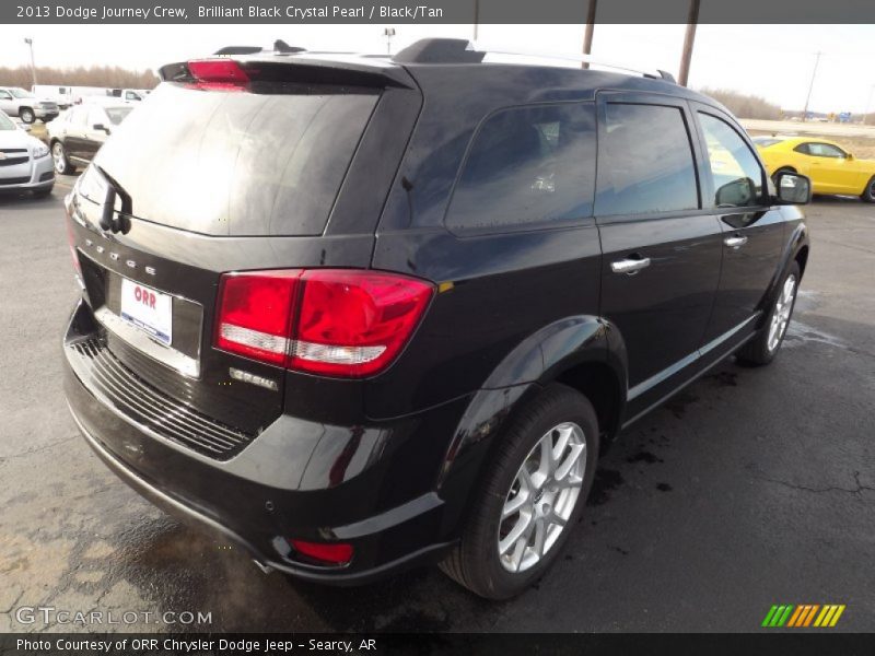 Brilliant Black Crystal Pearl / Black/Tan 2013 Dodge Journey Crew