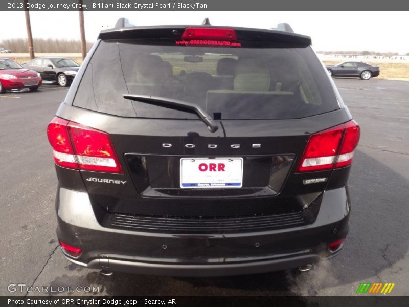 Brilliant Black Crystal Pearl / Black/Tan 2013 Dodge Journey Crew