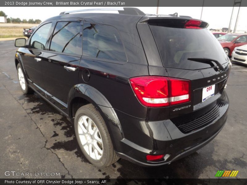 Brilliant Black Crystal Pearl / Black/Tan 2013 Dodge Journey Crew
