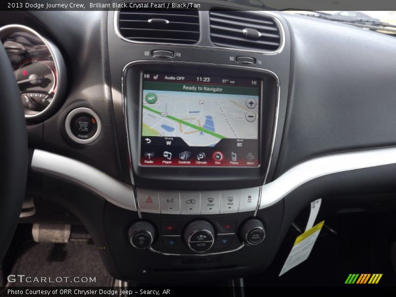 Brilliant Black Crystal Pearl / Black/Tan 2013 Dodge Journey Crew