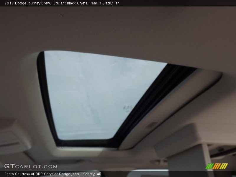 Brilliant Black Crystal Pearl / Black/Tan 2013 Dodge Journey Crew