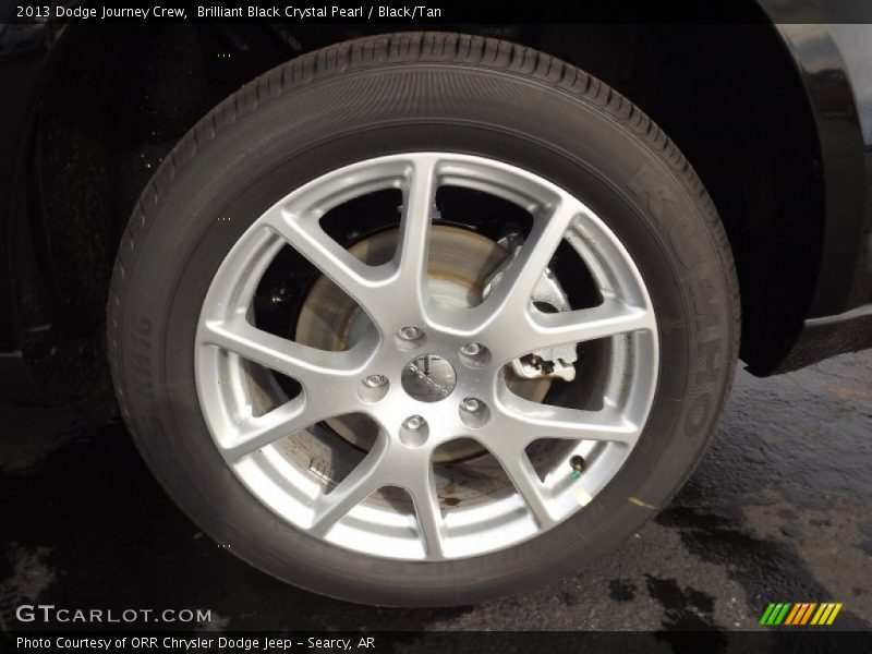 Brilliant Black Crystal Pearl / Black/Tan 2013 Dodge Journey Crew