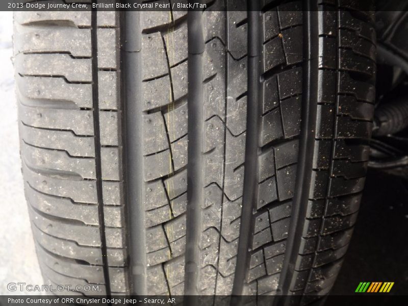 Brilliant Black Crystal Pearl / Black/Tan 2013 Dodge Journey Crew