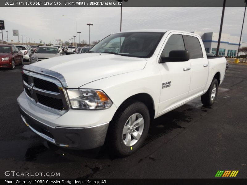 Bright White / Black/Diesel Gray 2013 Ram 1500 SLT Crew Cab