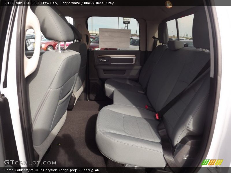 Bright White / Black/Diesel Gray 2013 Ram 1500 SLT Crew Cab