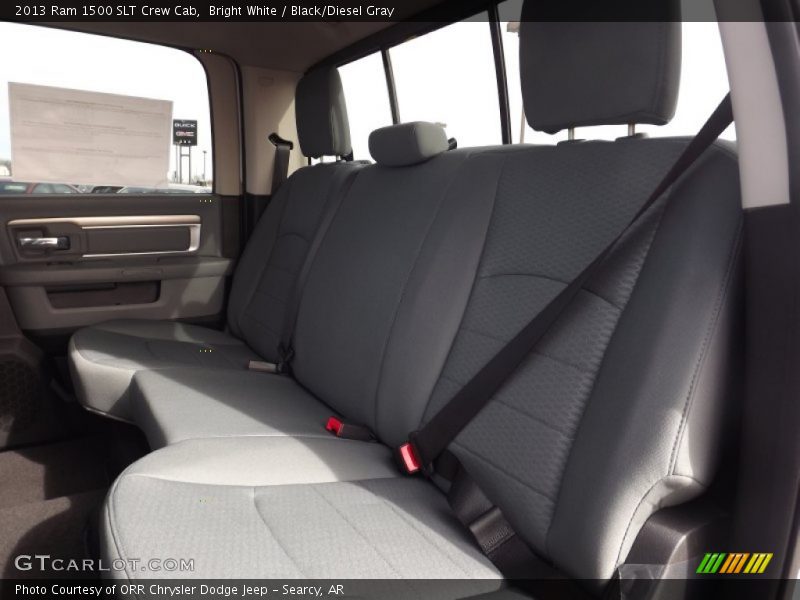Bright White / Black/Diesel Gray 2013 Ram 1500 SLT Crew Cab