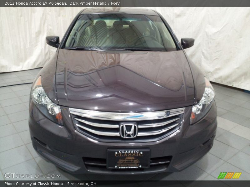 Dark Amber Metallic / Ivory 2012 Honda Accord EX V6 Sedan