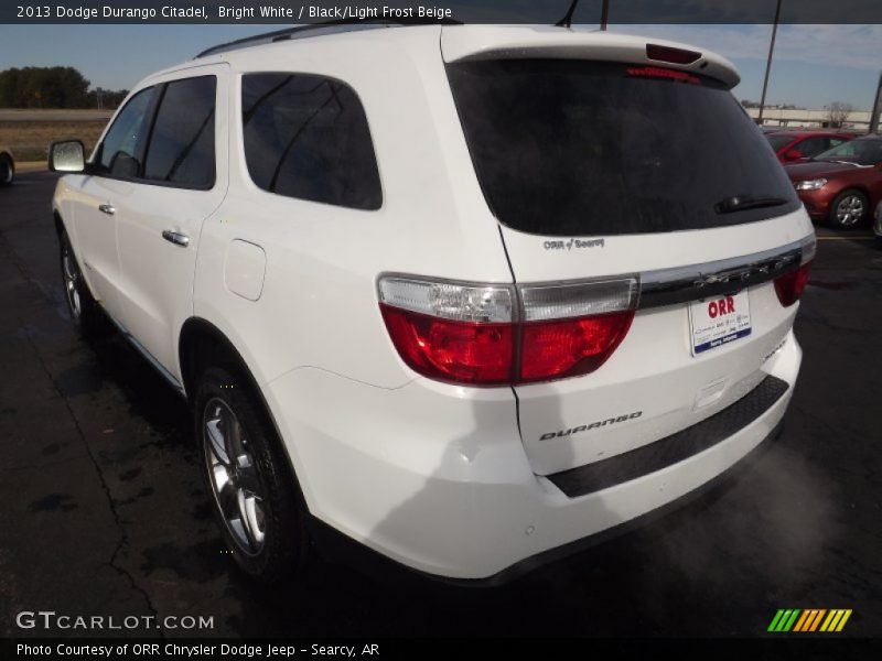 Bright White / Black/Light Frost Beige 2013 Dodge Durango Citadel