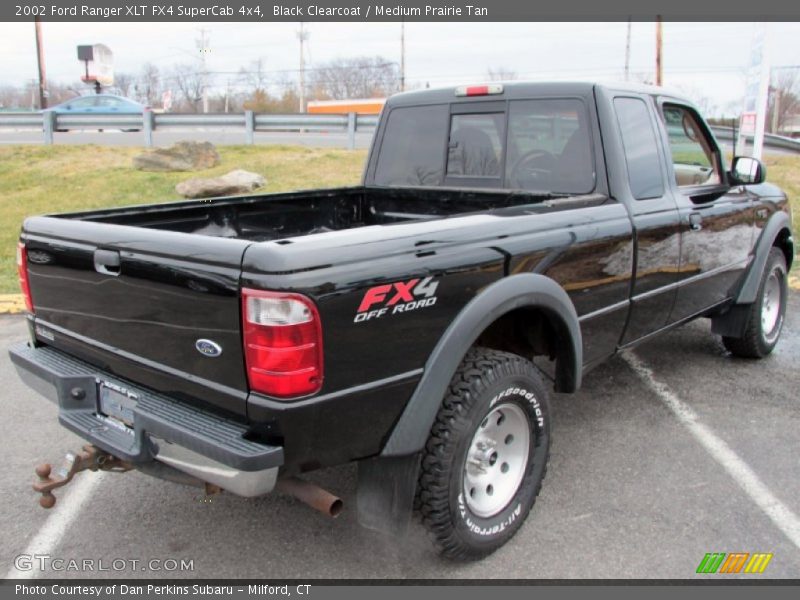 Black Clearcoat / Medium Prairie Tan 2002 Ford Ranger XLT FX4 SuperCab 4x4