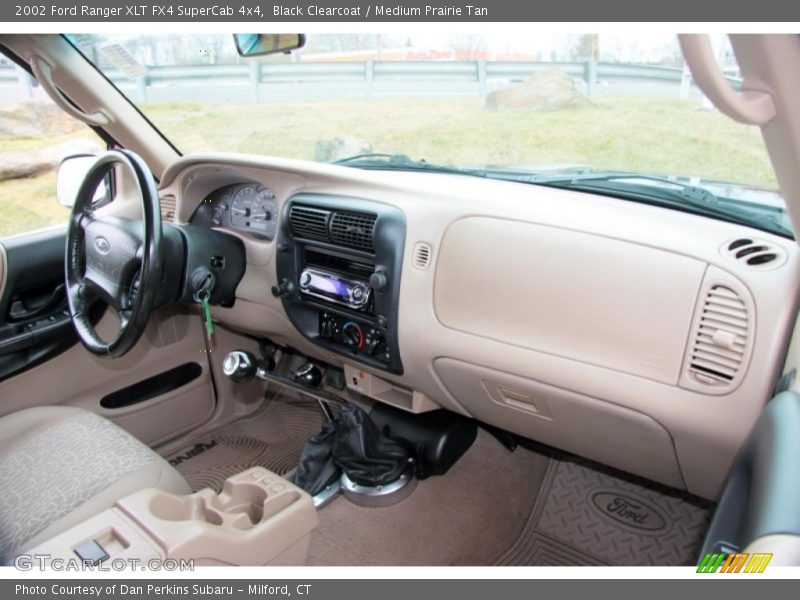 Black Clearcoat / Medium Prairie Tan 2002 Ford Ranger XLT FX4 SuperCab 4x4