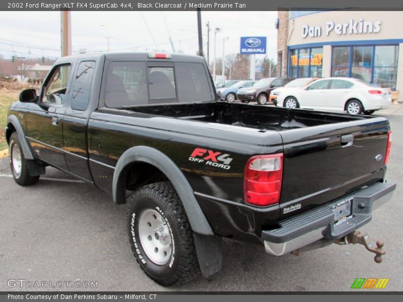 Black Clearcoat / Medium Prairie Tan 2002 Ford Ranger XLT FX4 SuperCab 4x4