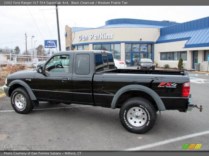 Black Clearcoat / Medium Prairie Tan 2002 Ford Ranger XLT FX4 SuperCab 4x4