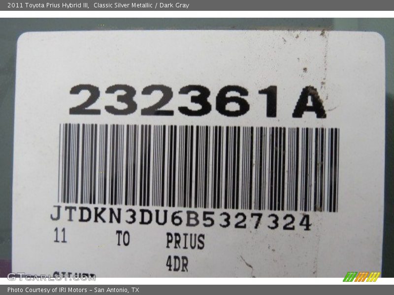 Classic Silver Metallic / Dark Gray 2011 Toyota Prius Hybrid III