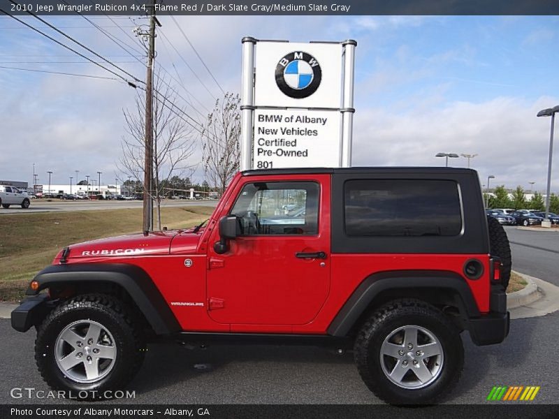 Flame Red / Dark Slate Gray/Medium Slate Gray 2010 Jeep Wrangler Rubicon 4x4