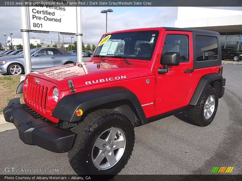 Flame Red / Dark Slate Gray/Medium Slate Gray 2010 Jeep Wrangler Rubicon 4x4