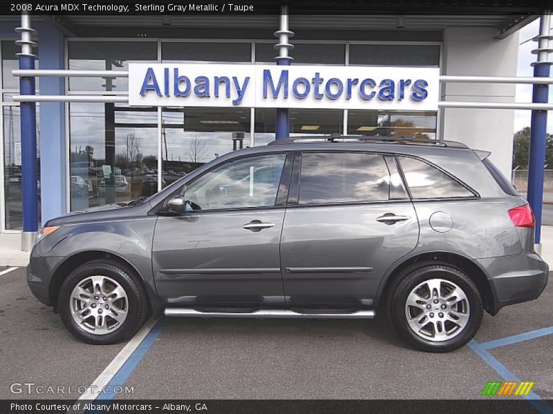 Sterling Gray Metallic / Taupe 2008 Acura MDX Technology