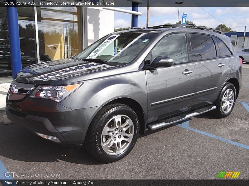 Sterling Gray Metallic / Taupe 2008 Acura MDX Technology
