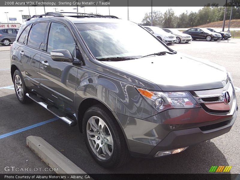 Sterling Gray Metallic / Taupe 2008 Acura MDX Technology