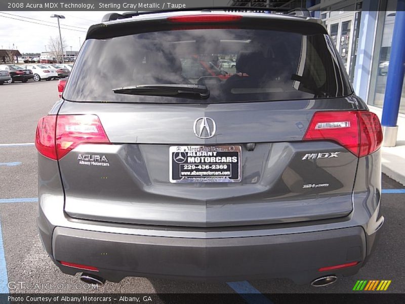 Sterling Gray Metallic / Taupe 2008 Acura MDX Technology