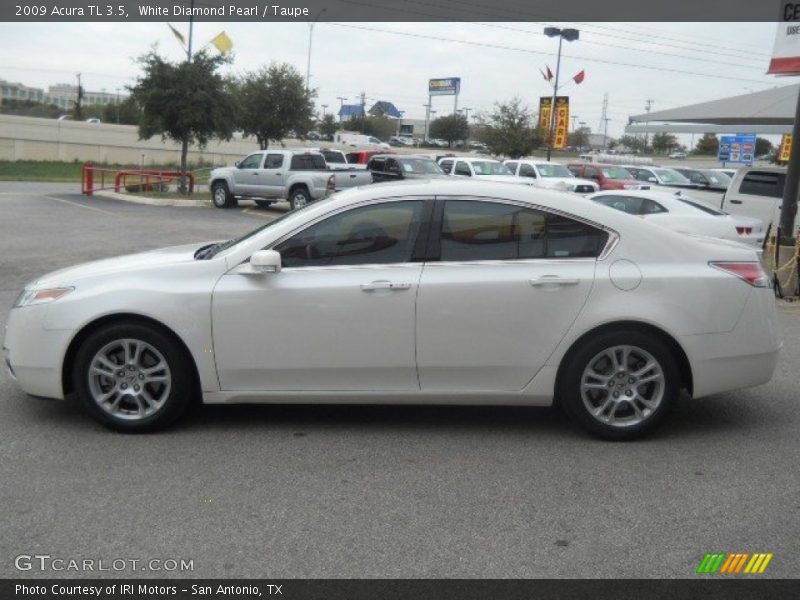 White Diamond Pearl / Taupe 2009 Acura TL 3.5