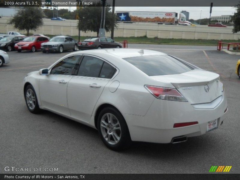 White Diamond Pearl / Taupe 2009 Acura TL 3.5