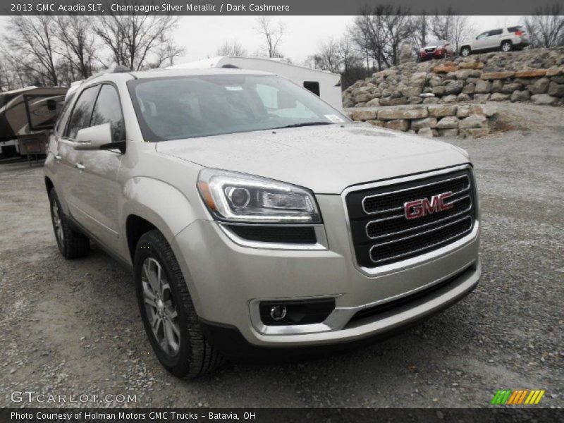 Champagne Silver Metallic / Dark Cashmere 2013 GMC Acadia SLT