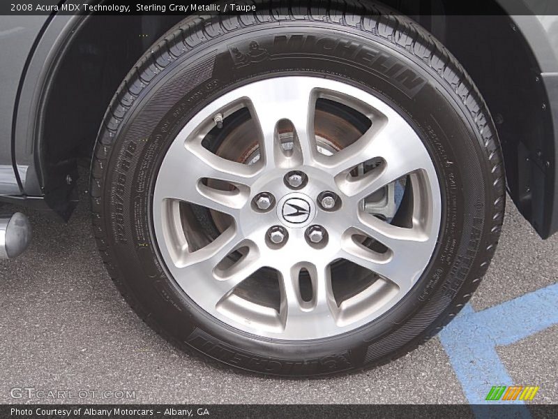 Sterling Gray Metallic / Taupe 2008 Acura MDX Technology