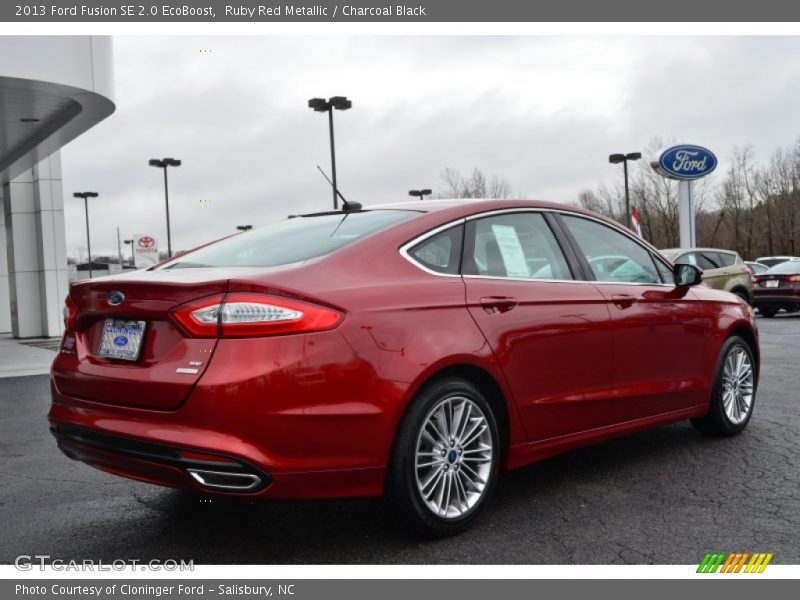 Ruby Red Metallic / Charcoal Black 2013 Ford Fusion SE 2.0 EcoBoost