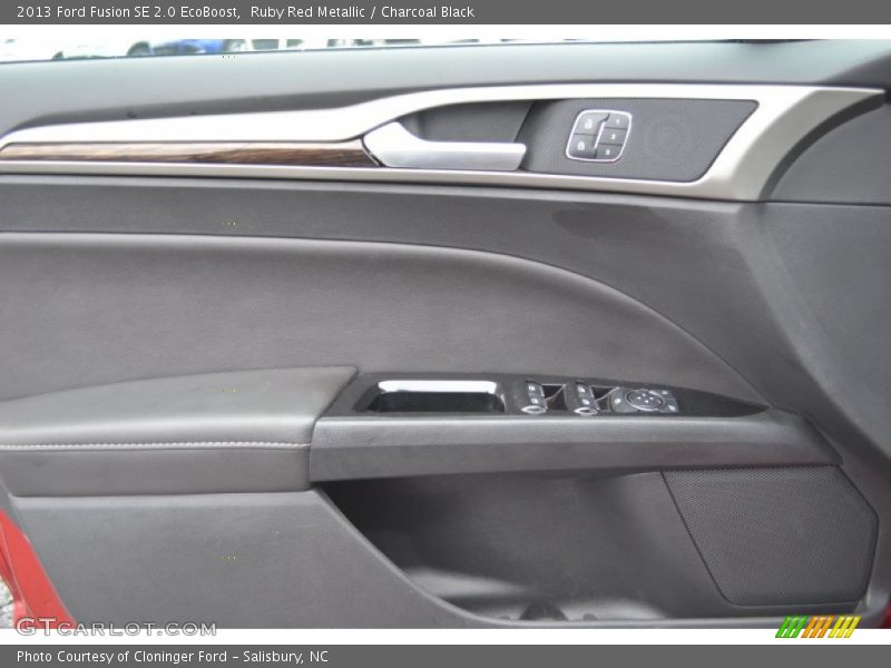 Ruby Red Metallic / Charcoal Black 2013 Ford Fusion SE 2.0 EcoBoost