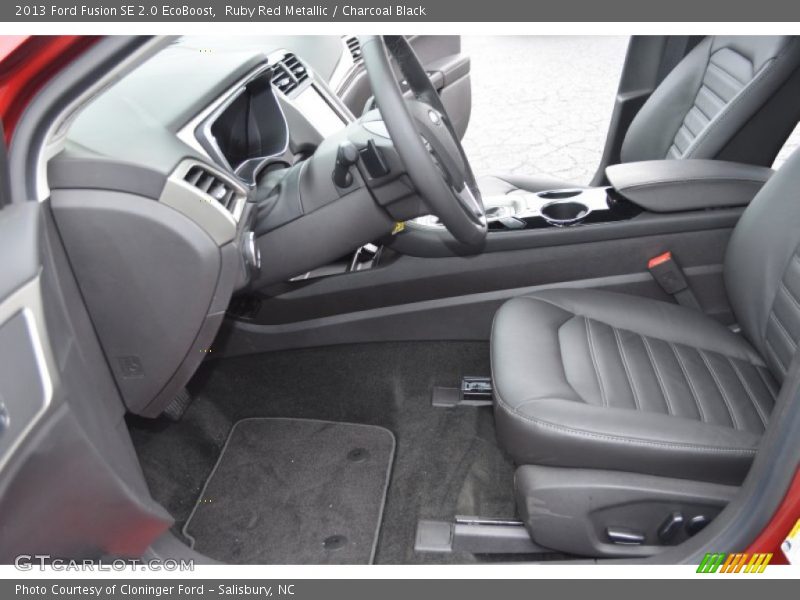 Ruby Red Metallic / Charcoal Black 2013 Ford Fusion SE 2.0 EcoBoost