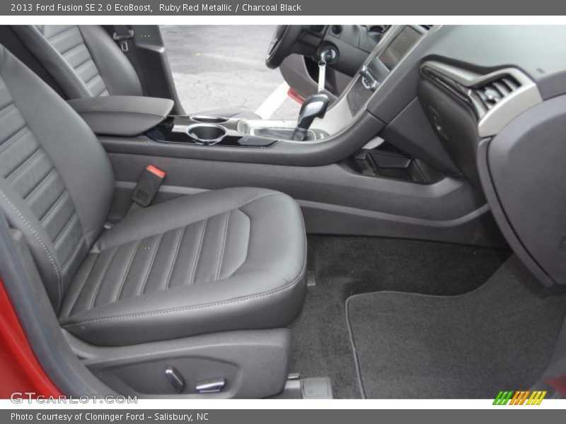 Ruby Red Metallic / Charcoal Black 2013 Ford Fusion SE 2.0 EcoBoost