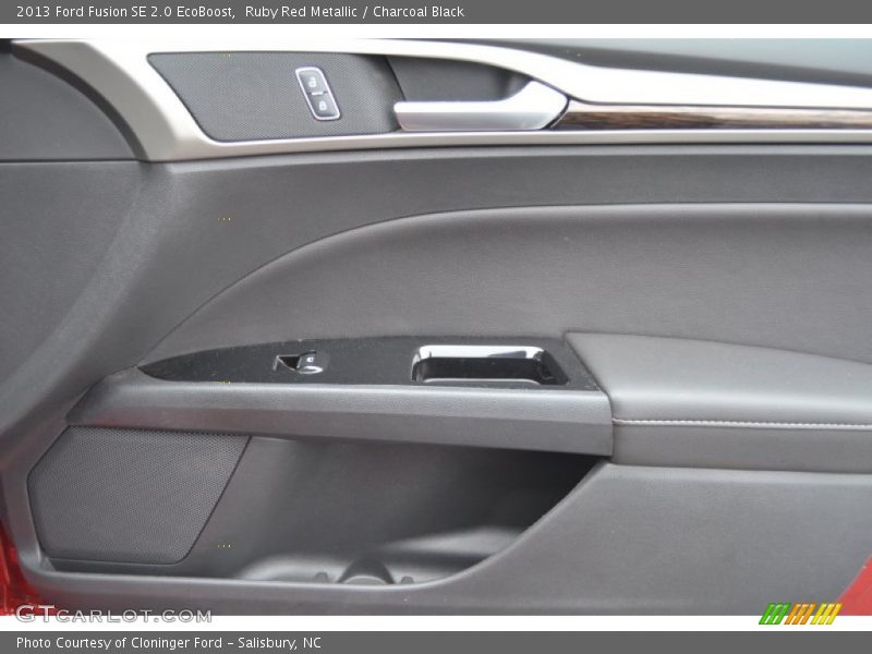 Ruby Red Metallic / Charcoal Black 2013 Ford Fusion SE 2.0 EcoBoost