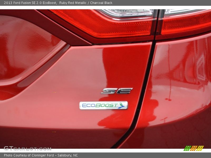 Ruby Red Metallic / Charcoal Black 2013 Ford Fusion SE 2.0 EcoBoost