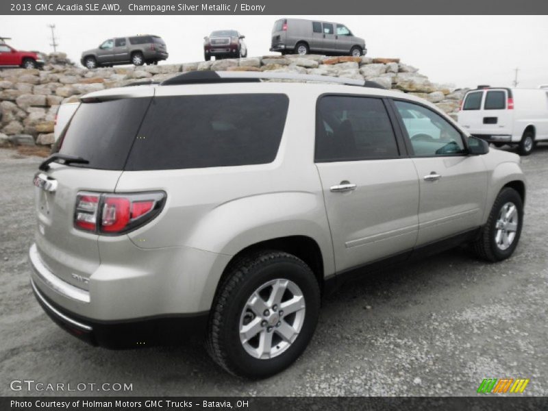 Champagne Silver Metallic / Ebony 2013 GMC Acadia SLE AWD